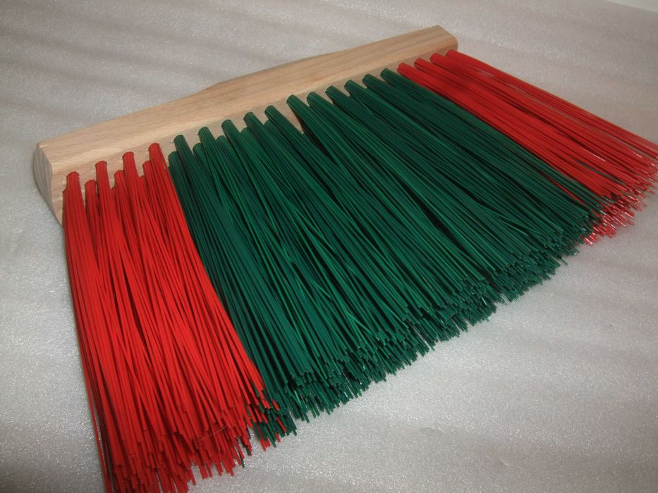 MIOTŁA Ogrodowa Ulicówka DŁUGIE WŁOSIE Drewno TRAPEZ 25/30 x 15 cm