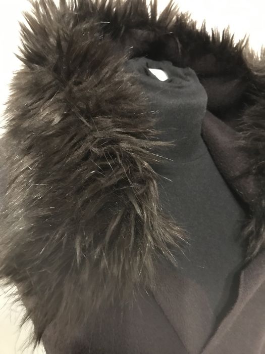 Szal z kapturem ciemny brązowy