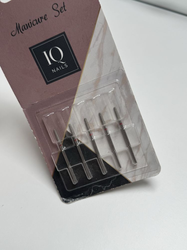 IQ nails zestaw frezów do skórek ścięty stożek 5 sztuk