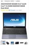 Laptop ASUS R503V, sprawny, stan jak na foto, DVD