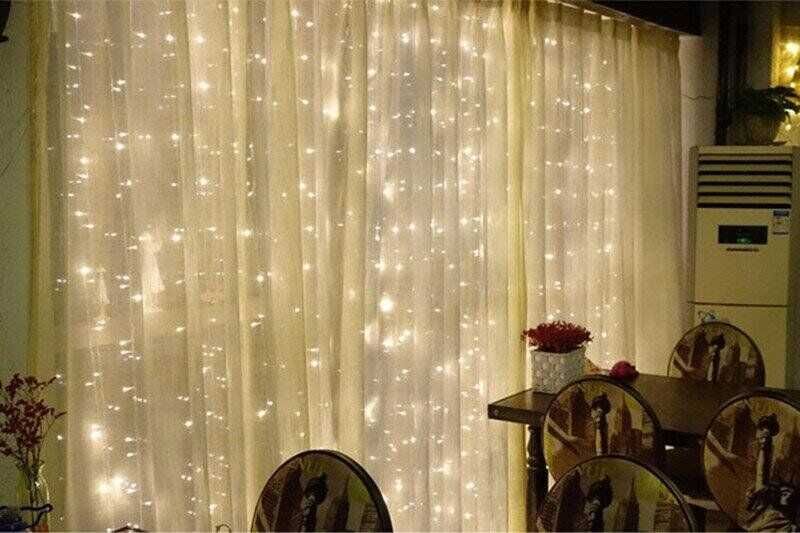 Світлодіодна гірлянда Штора 3×3м. 300LED (Силіконовий провід).