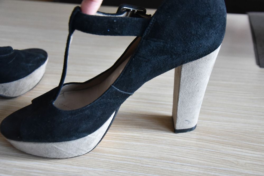 buty sandałki Clarks, rrozmiar 39, kolor czarno-beżowy/10/