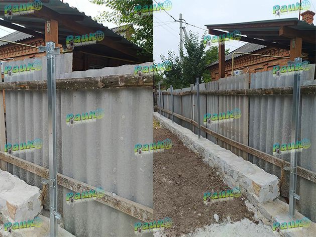 Каркас для паркану металевий, х-кронштейн, комплектующие для забора