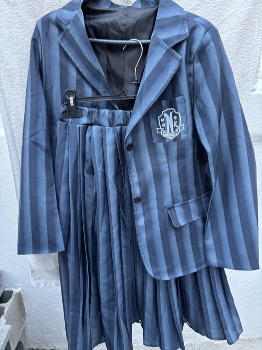 Traje de Halloween da Wednesday Addams