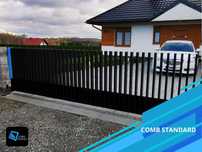 Nowoczesne ogrodzenie aluminiowe Euro Fences - model Comb Standard