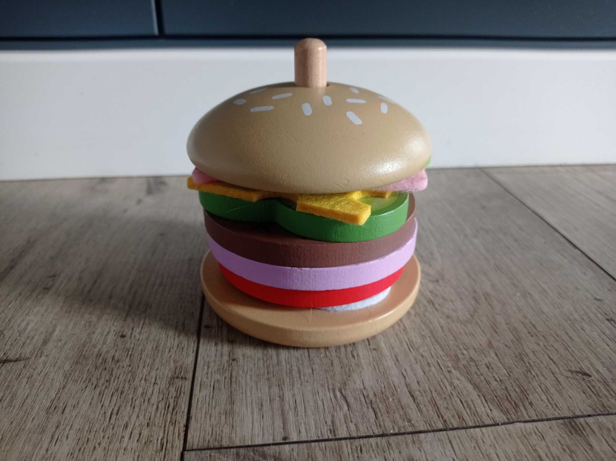 Drewniana układanka burger