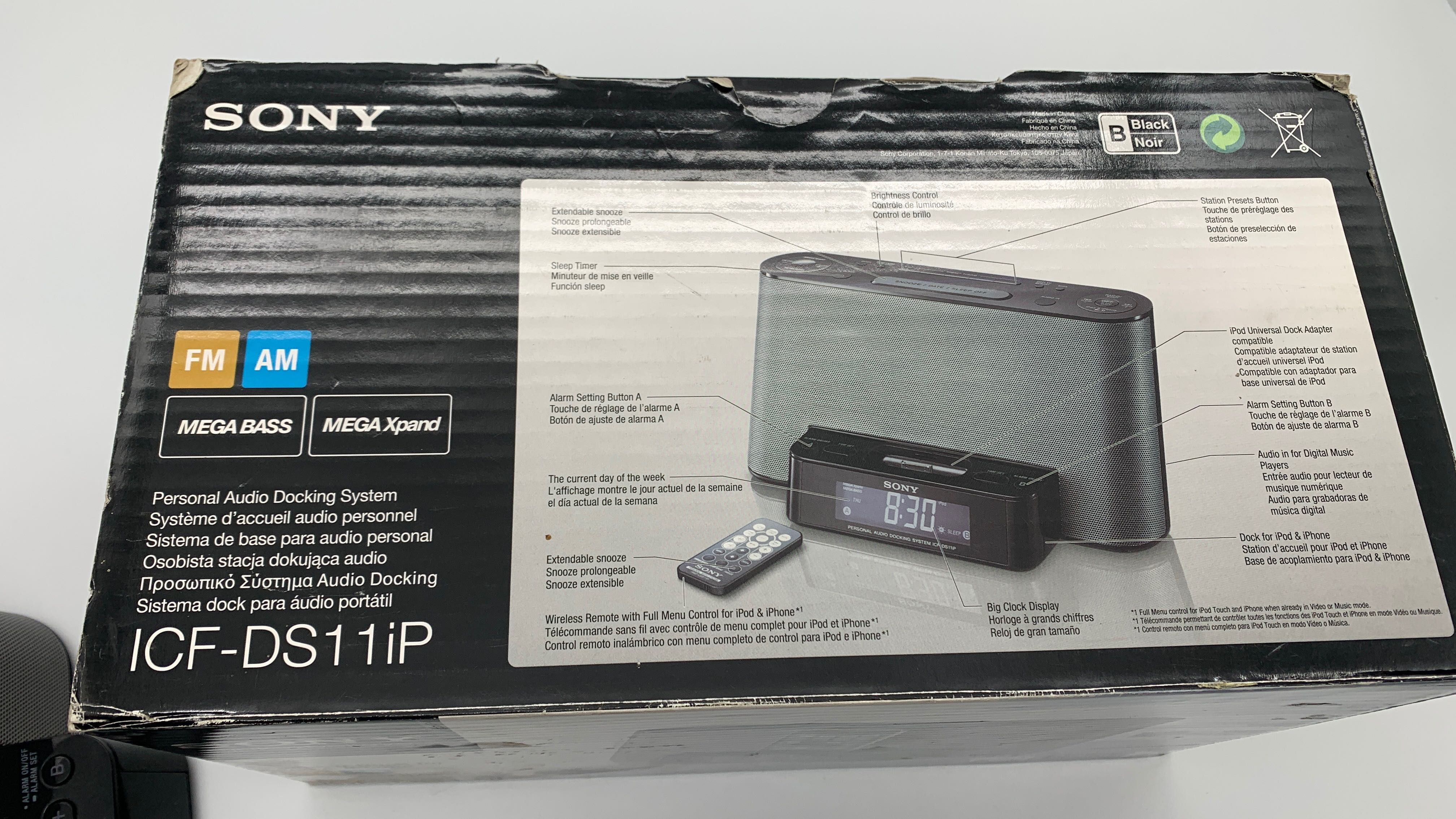 Sony stacja dokująca ,radiobudzik ,głośnik ICF-DS11iP