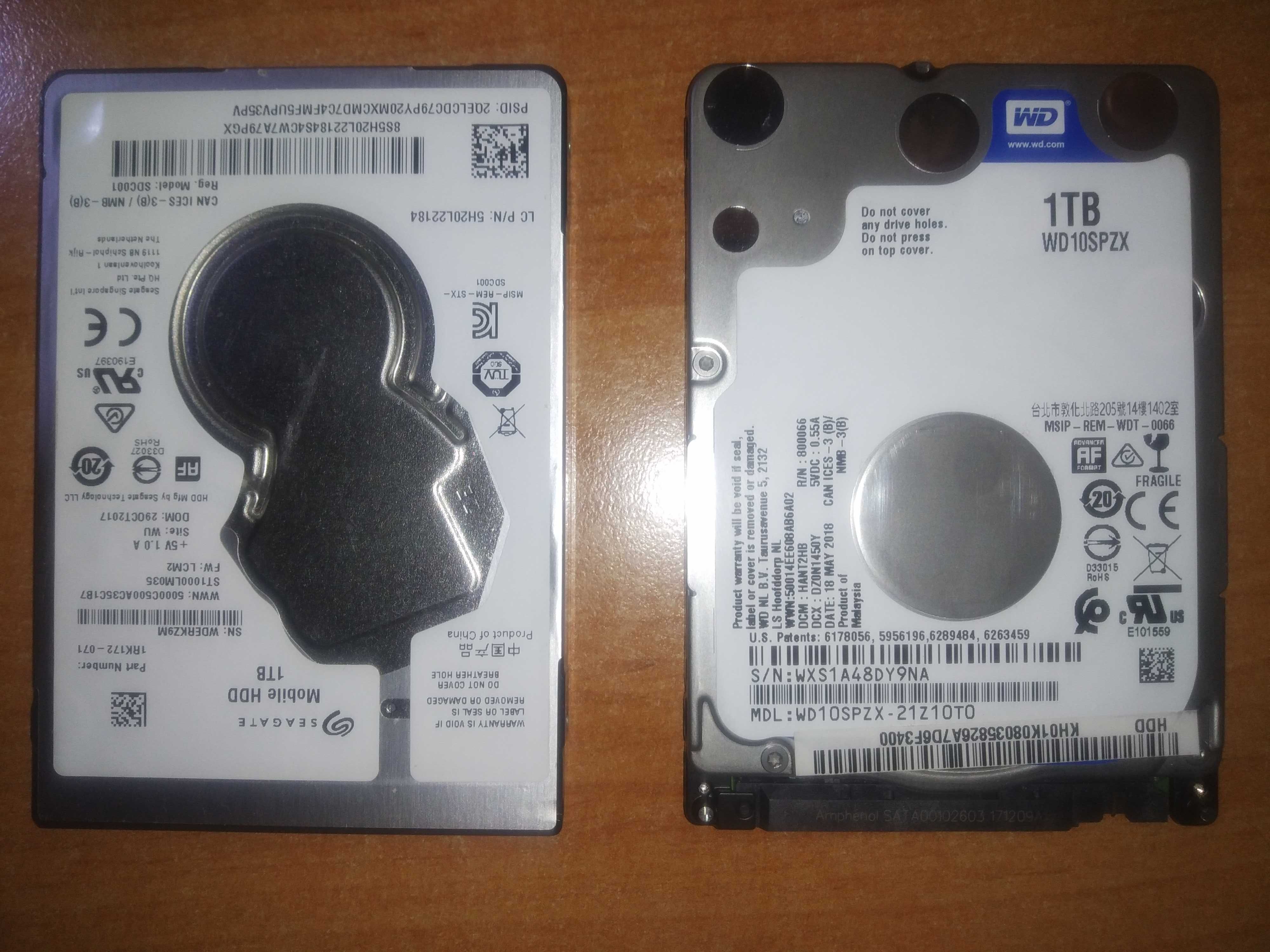 Dysk twardy SATA 2.5" 1000GB 1TB Seagate HDD SLIM WD SMART