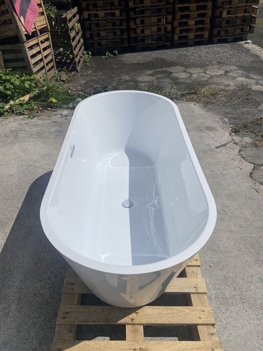 Wanna wolnostojąca 170x74cm NOWA syfon i korek klik klak w zestawie