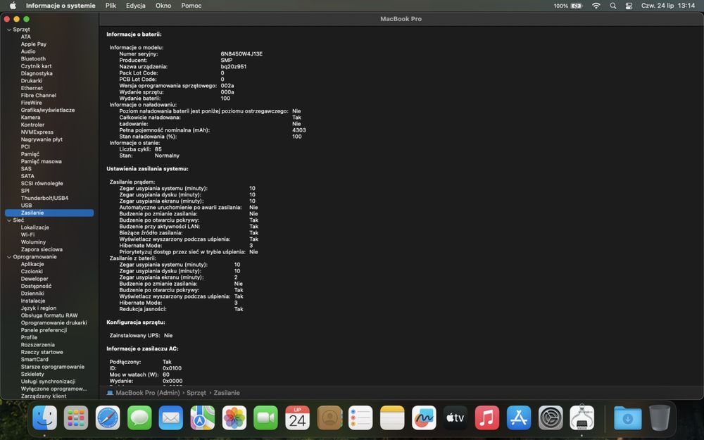 Laptop Apple MacBook PRO 15"! Najnowszy MacOS 15 Sequoia! DOWÓZ!!