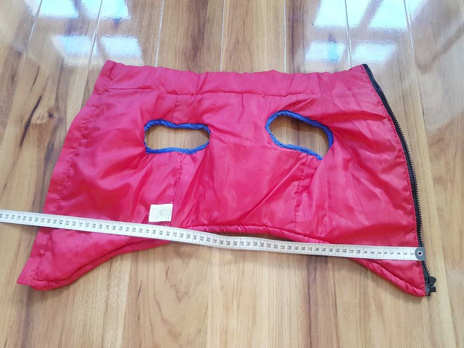 Czerwono niebieska kurtka na zamek Primark Pets L ocieplana