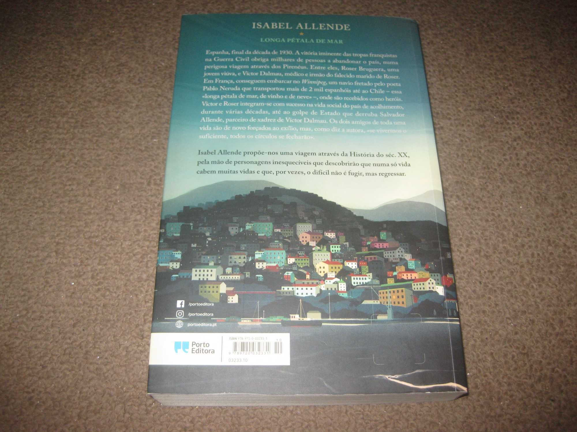 Livro "Longa Pétala de Mar" de Isabel Allende