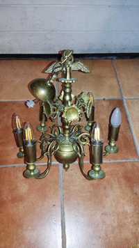 Tradycyjna lampa wisząca retro - "stare złoto"
