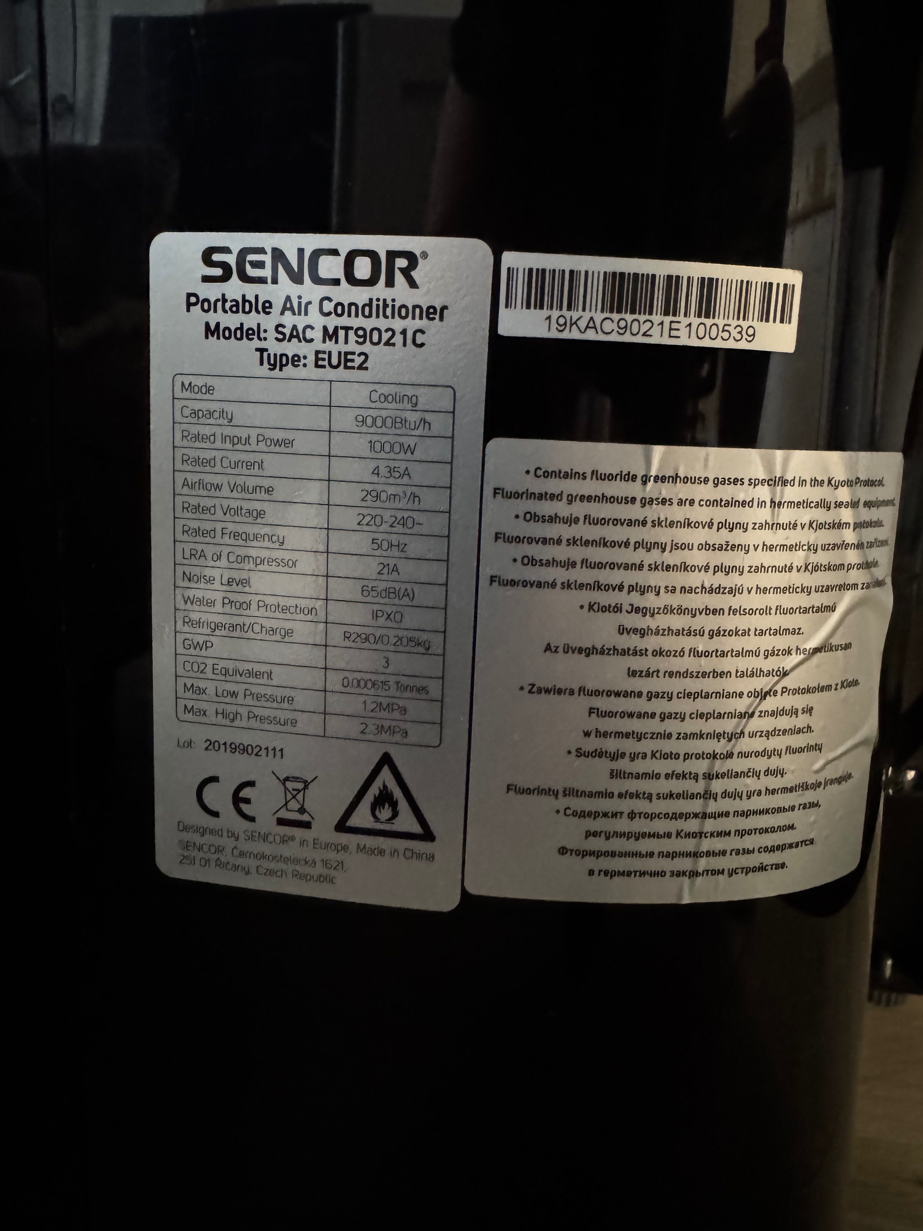 Klimatyzator przenośny SENCOR SAC MT9021C + Akcesoria
