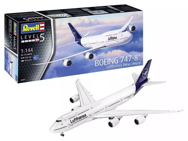 Model plastikowy Boeing 747-8 Lufthansa nowy. Revell