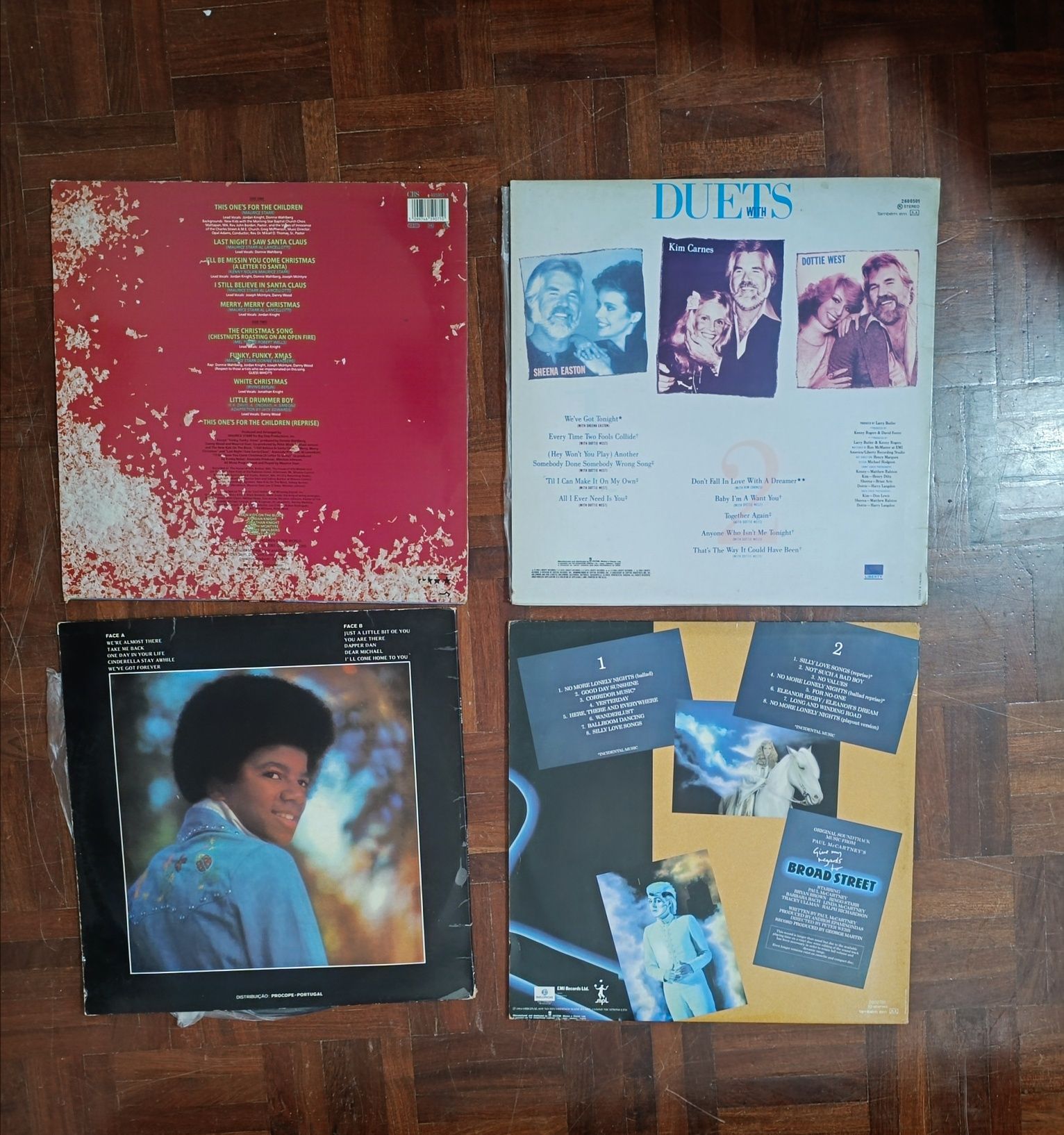4 discos de Vinil- Michael Jackson, Paul McCartney, Kenny Rogers, NKDB