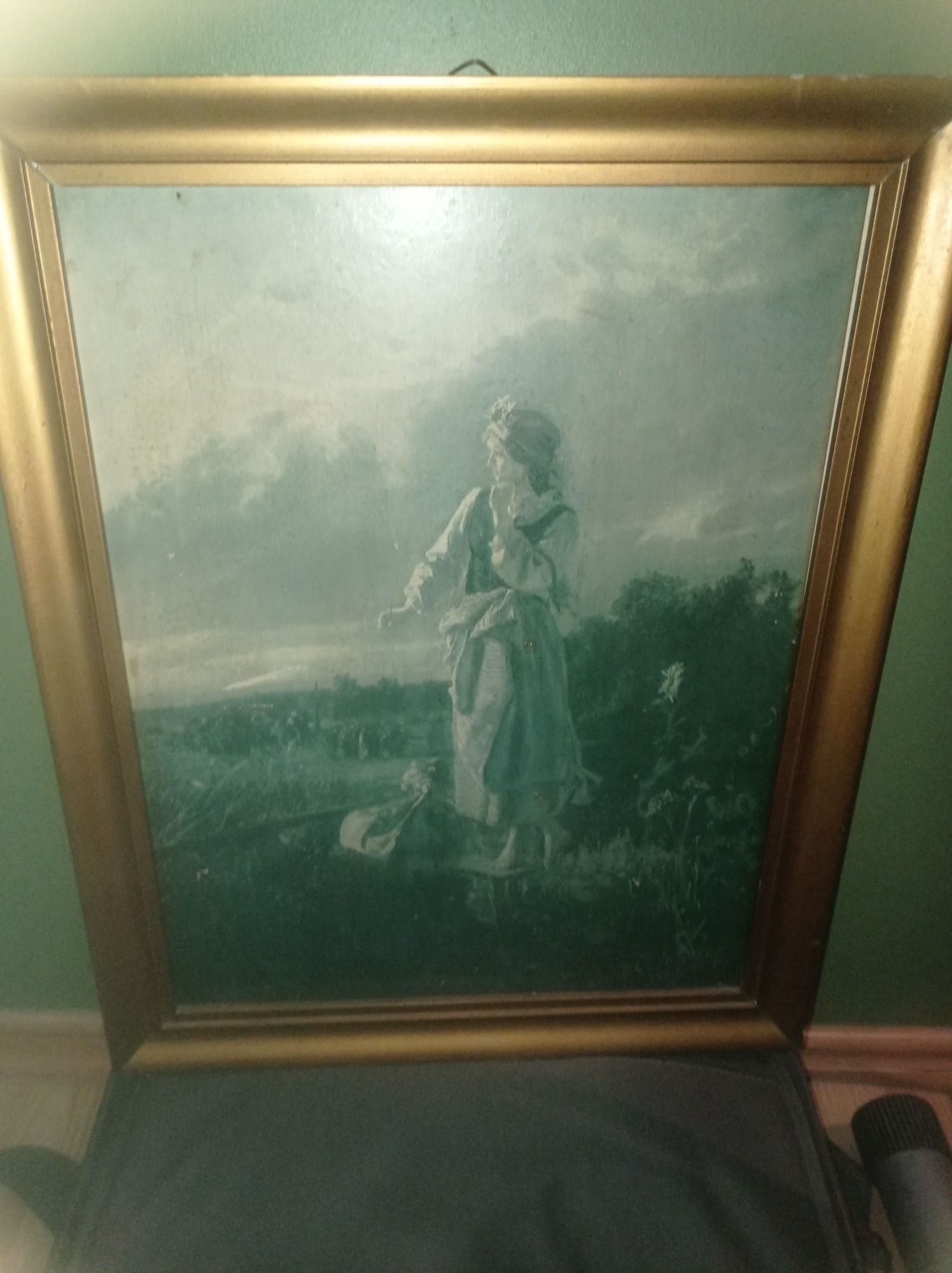 Obraz Józef Chełmoński Dziewczyna na tle krajobrazu