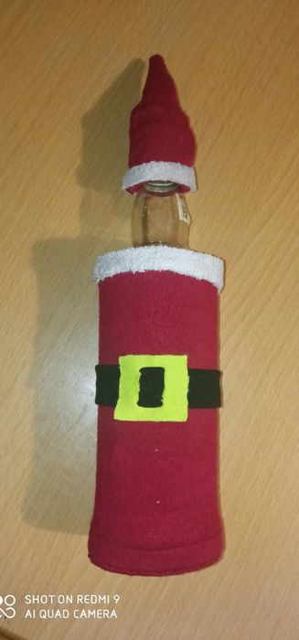 Ubranko, pokrowiec na butelkę, prezent św mikołaj