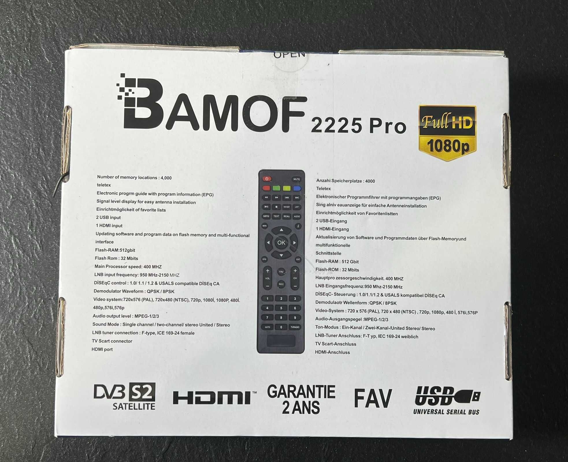 Dekoder DVB-S2 Bamof 2225 Pro