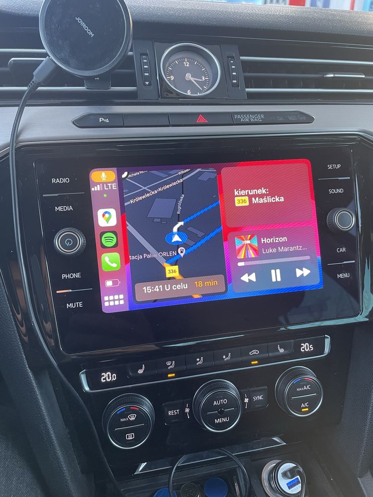 Bezprzewodowy carplay ios car play iphone google mapy