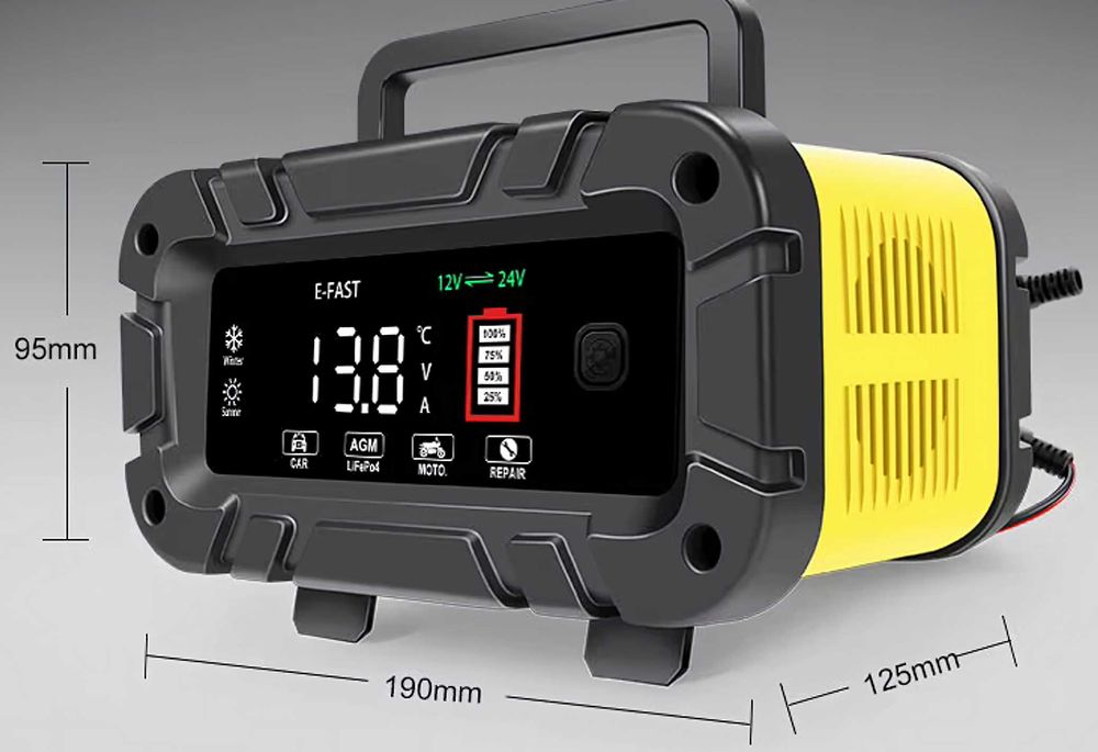 Ładowarka Mikroprocesorowa 12/24V – Prostownik do Aut i Motocykli
