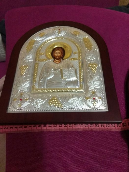 Венчальная пара икон серебро