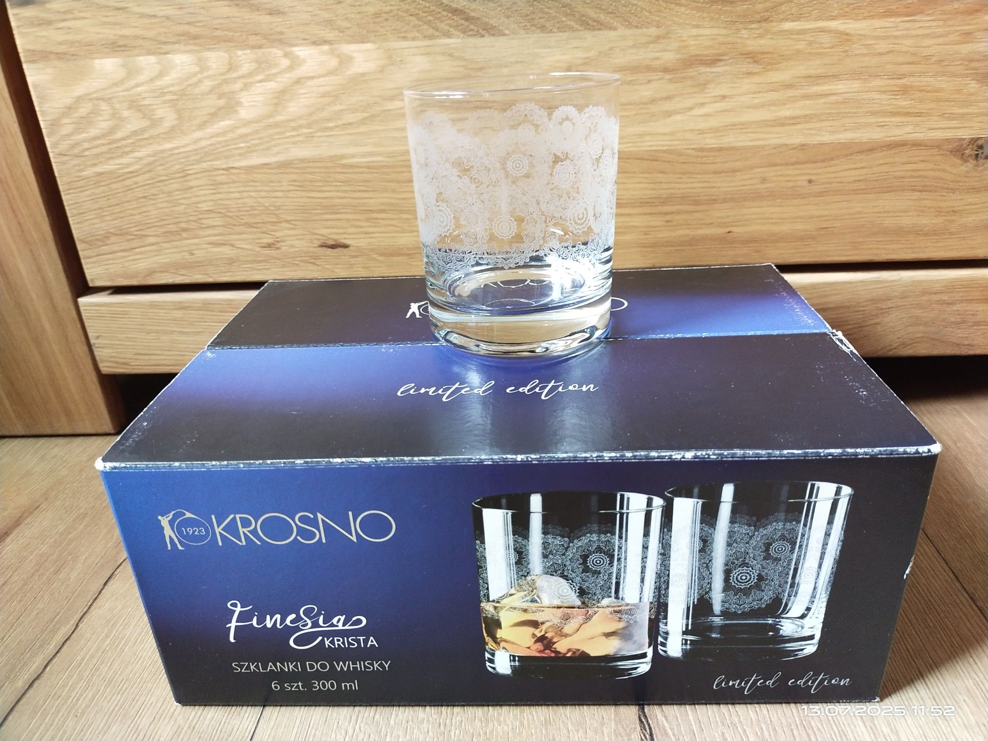 Krosno Finesia szklanki do whisky 300ml