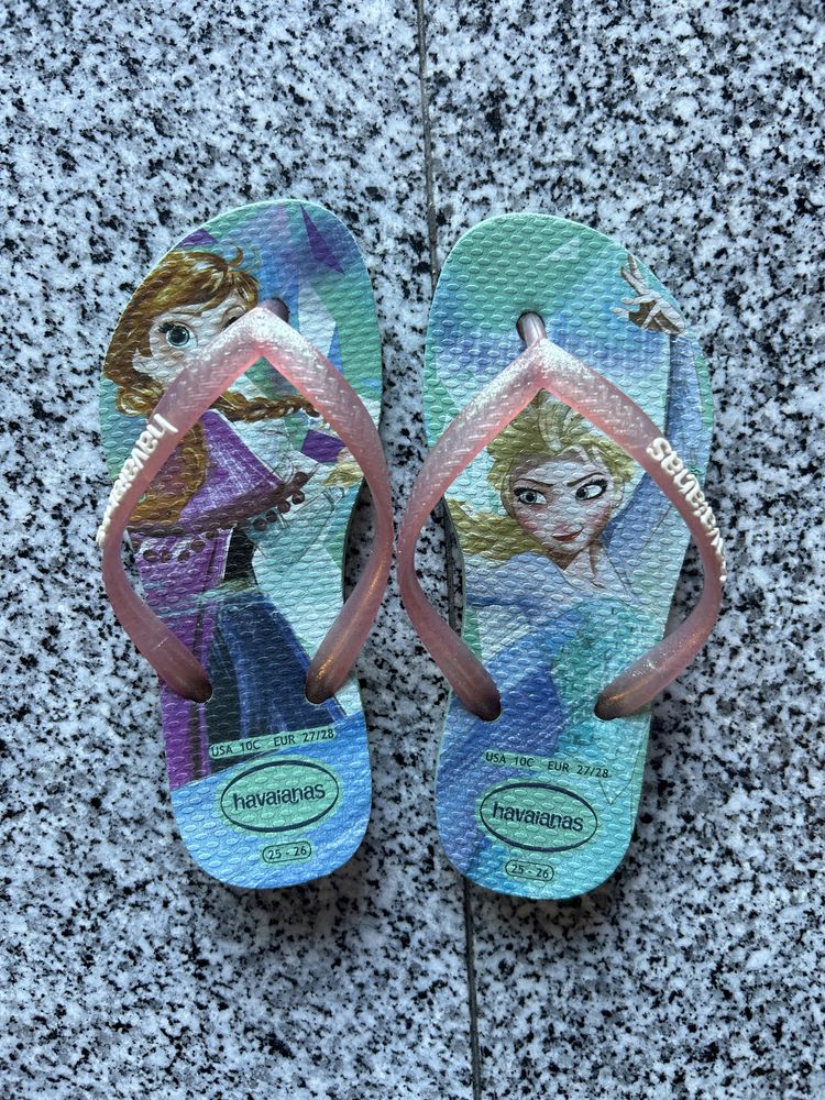 Havaianas 27 ou 28 Frozen sandálias criança