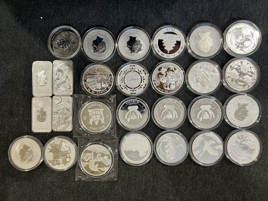 Монети срібні інвестиційні 999. На опт від 10-20-100шт...