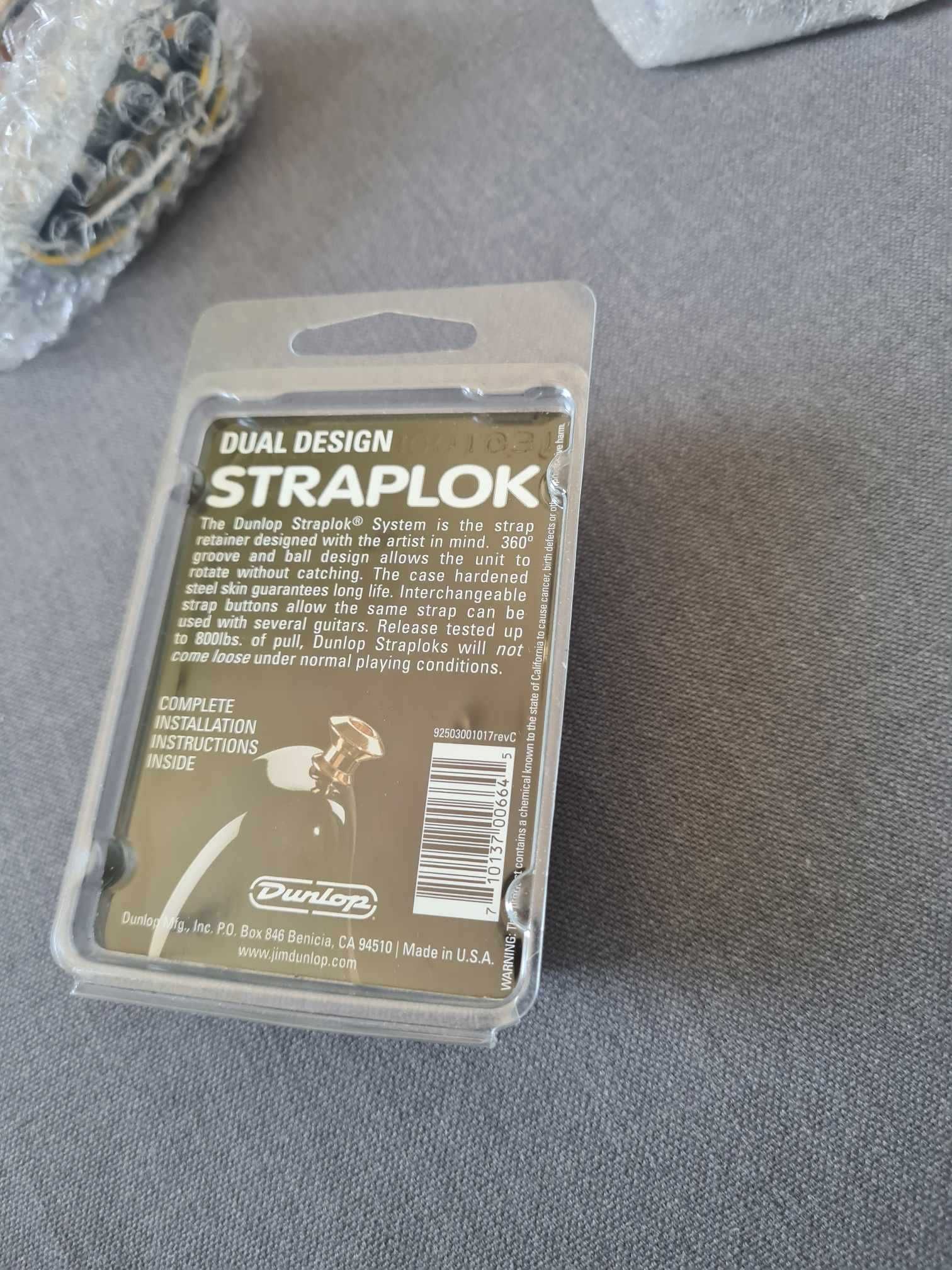 Straplock Dunlop Gold_Dual Design_jak NOWE_straplok