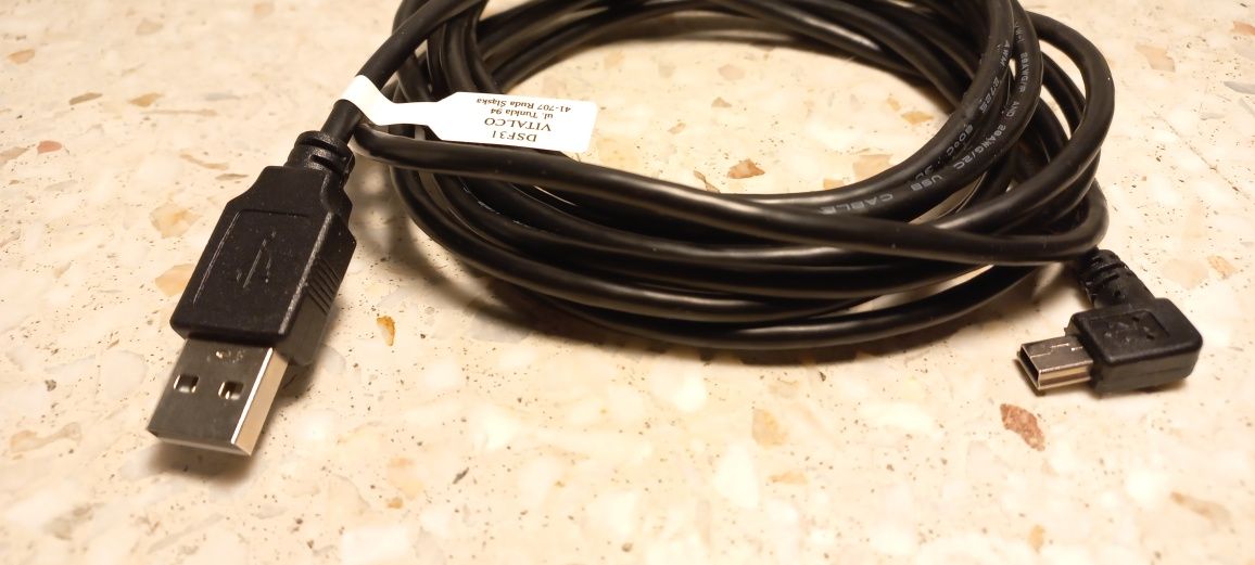 Kabel Mini USB Kątowy VITALCO 3m