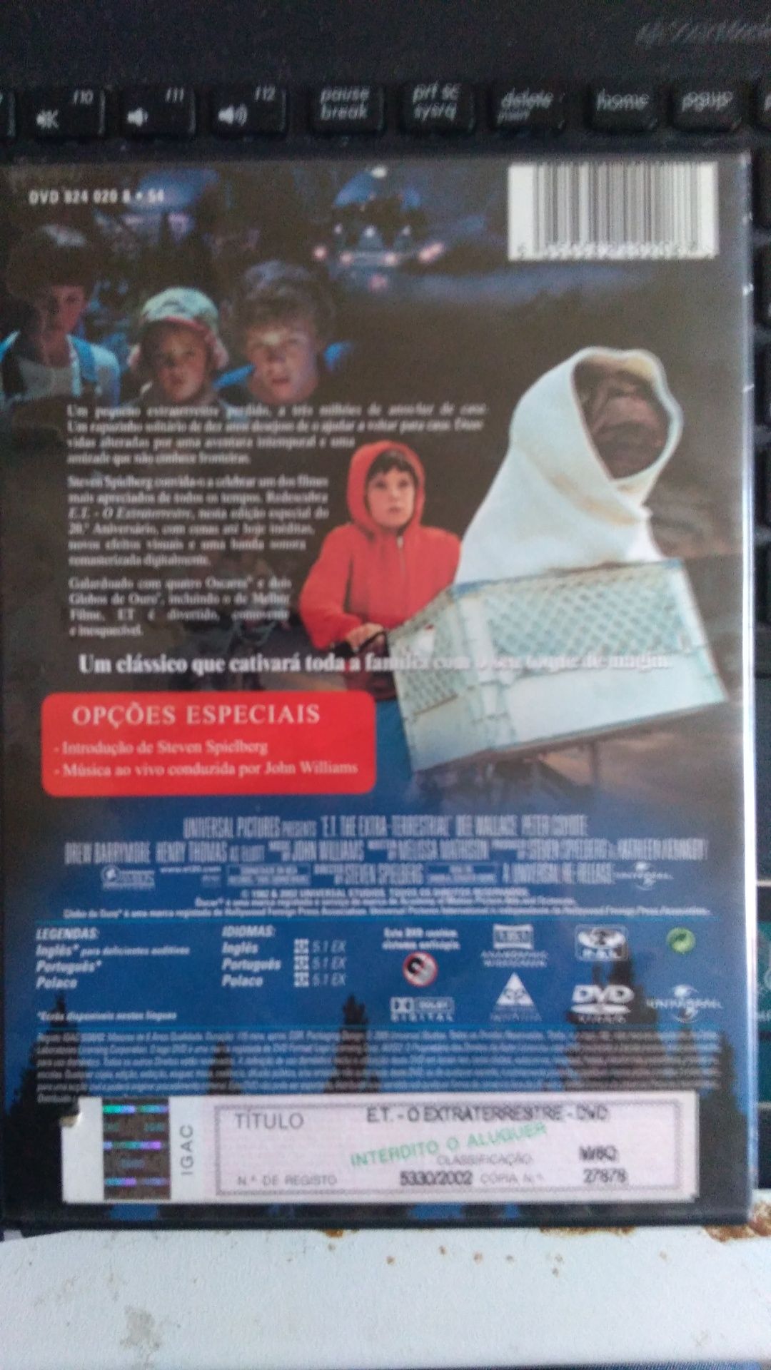 DVD E.T. – O Extraterrestre, de Steven Spielberg