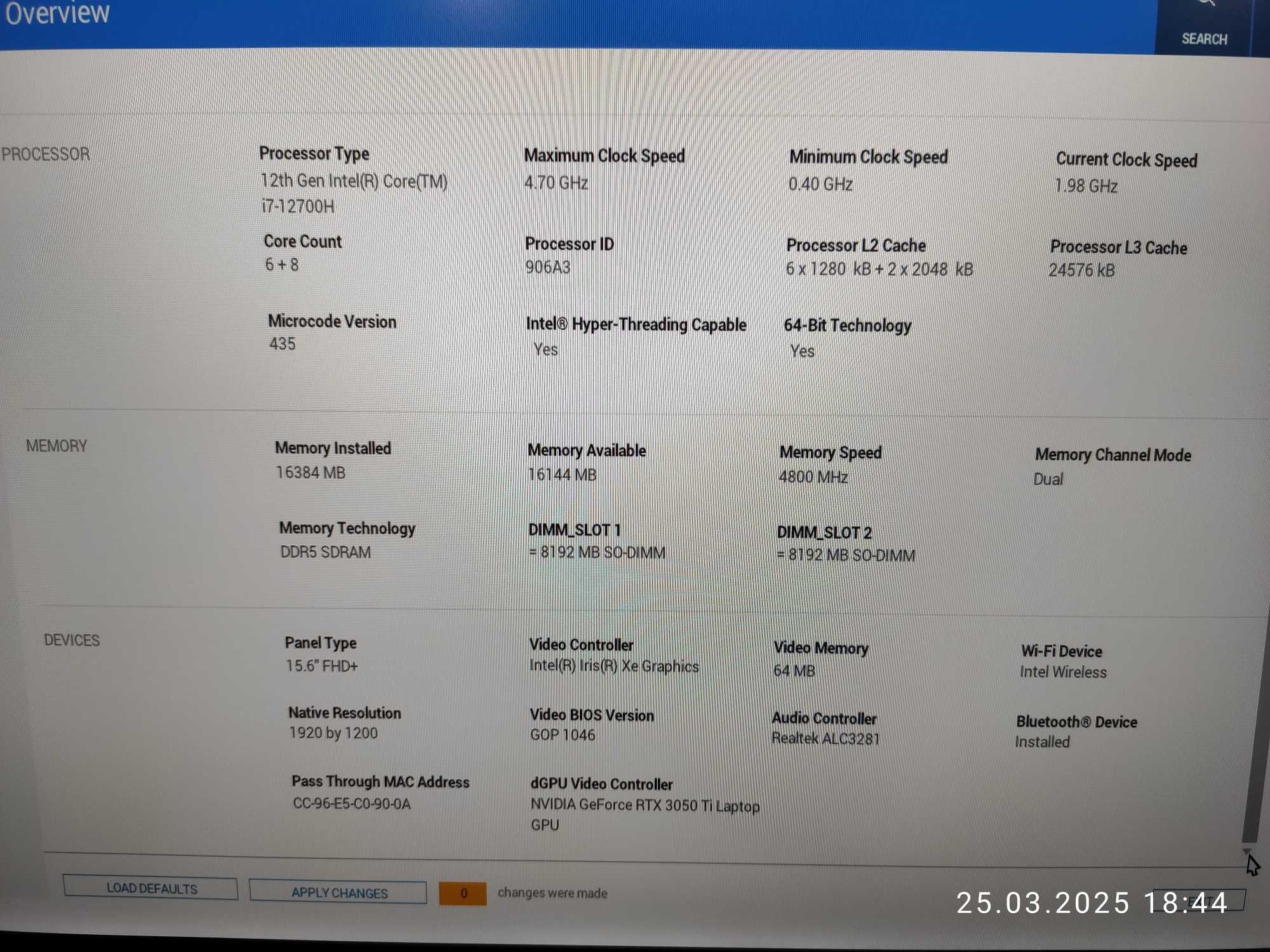 Dell XPS 9520 (Core i7-12700H / 16GB DDR5 / RTX 3050TI / 1 TB SSD)