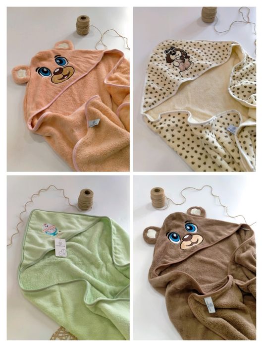 Куточки після купання, добре вбирають вологу, різні кольори