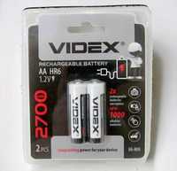 Аккумуляторы  Videx 2700 размер АА NiMH (2 шт упаковка)