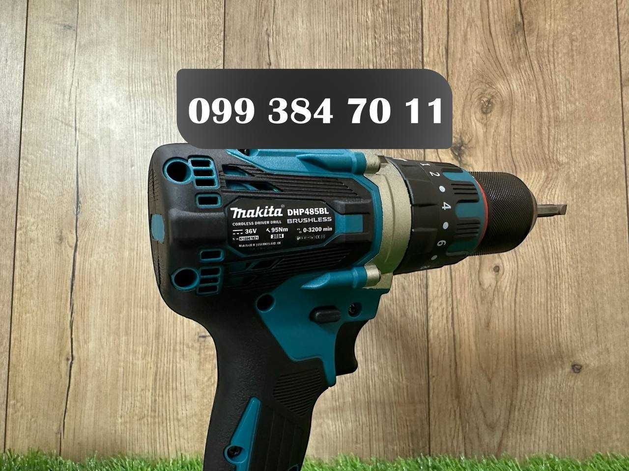 Шуруповерт бездротовий Makita DHP 485 PRO Акумуляторний шурупокрут 36V
