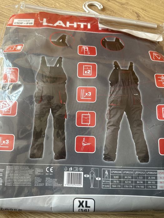 Spodnie ogrodniczki nowe Lahti Pro xl(56)