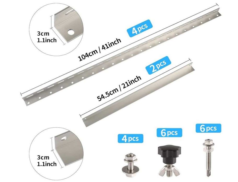 Trójkąt montażowy, ekierka do PV - 4 komplety