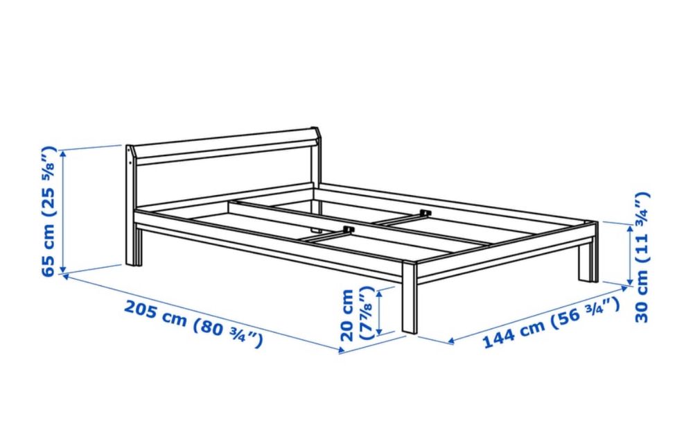 Cama Ikea com colchão