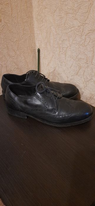 Мужские кожанные туфли, броги, оксфорды