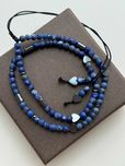 Stylowy choker z lapis lazuli i hematytu