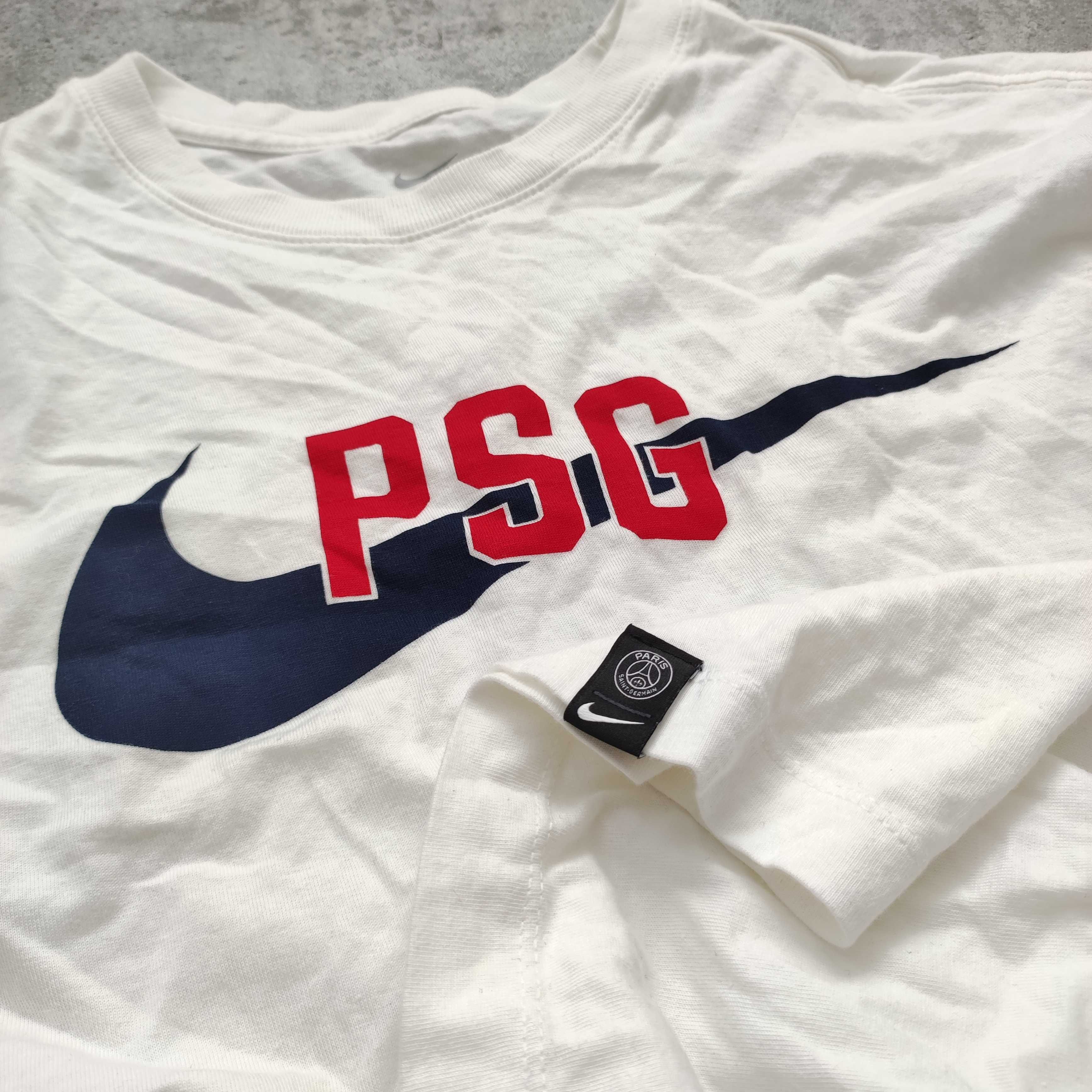 MĘSKA Koszulka Bawełna Nike PSG Piłka Nożna Paris Saint Germain Logo