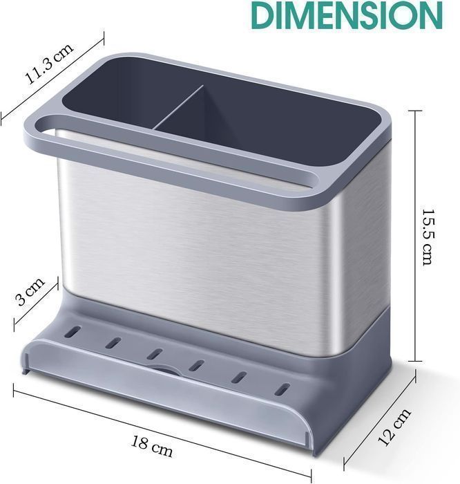 Organizer przybornik do zlewu ze stali nierdzewnej