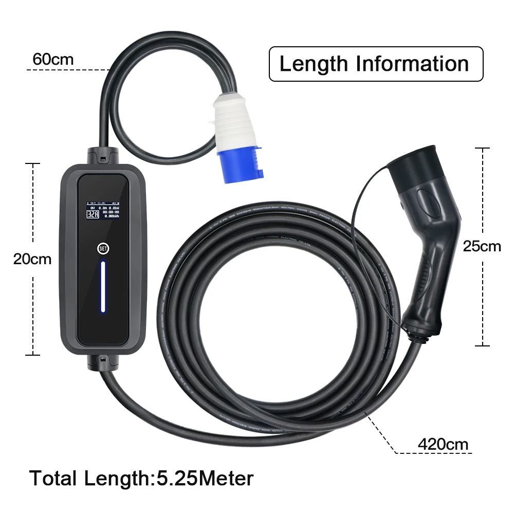 Carregador Para Veículos Elétricos/Híbridos Plug-In Tipo 2 32A