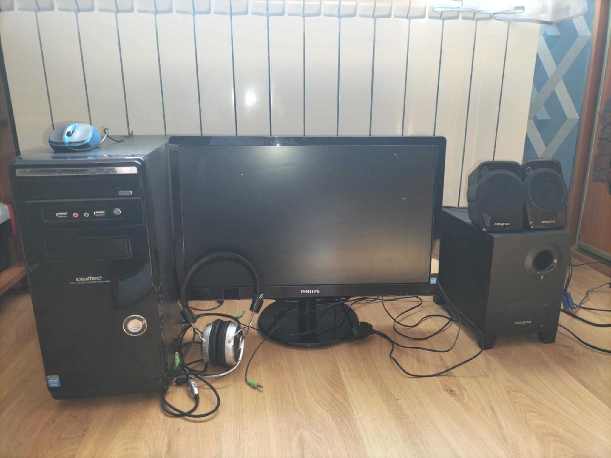 Komputer stacjonarny Firecom Tytan + Monitor + Myszka + Głośniki