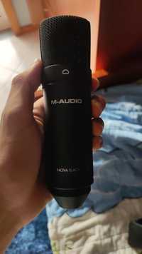 Microfone M-audio Nova Black + Pop Filter + Base
