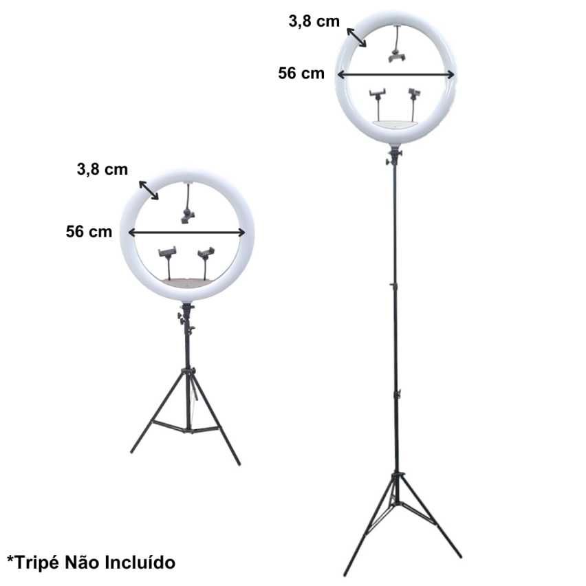 Anel de Luz Ring Light Profissional com 56 CM