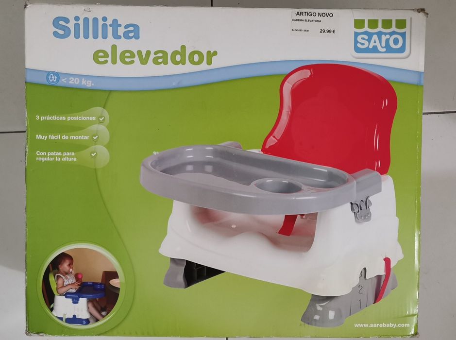 Cadeira refeição elevatória para bebé