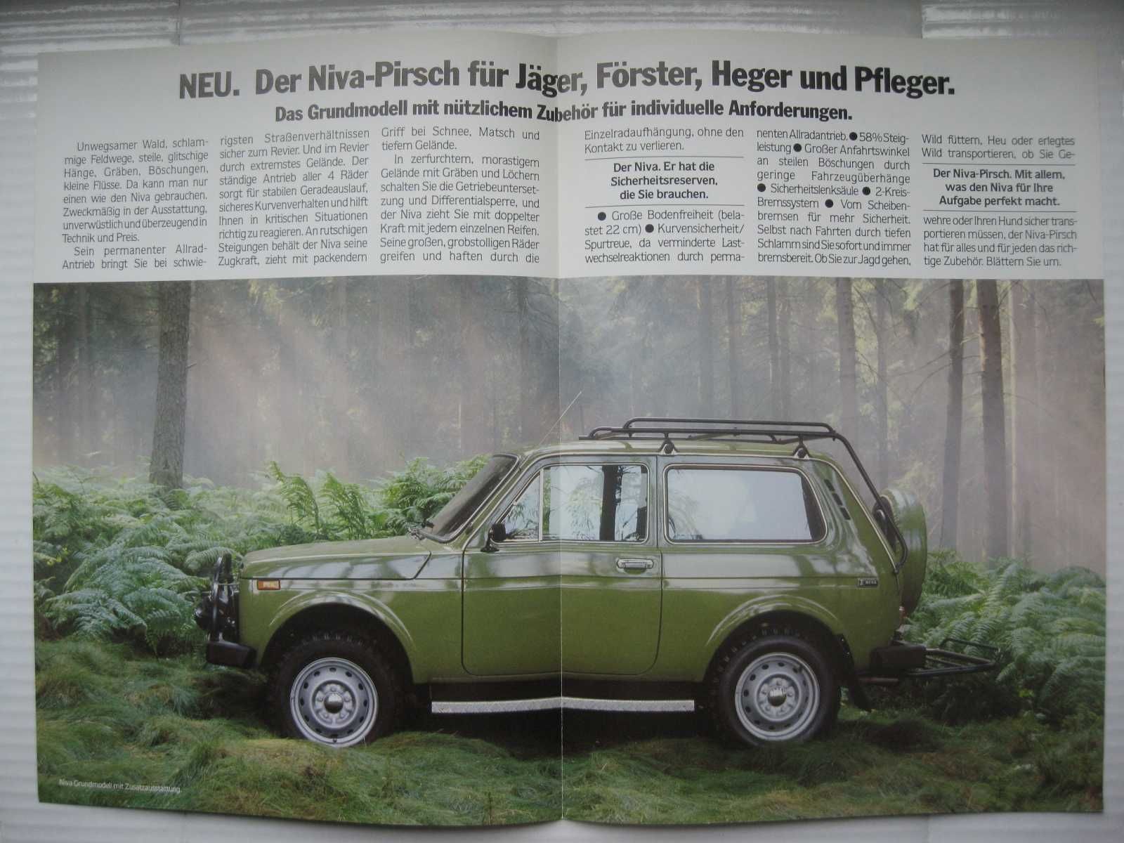 LADA NIVA Prospekt Katalog Łada Niva 1985 DE wersja niemiecka