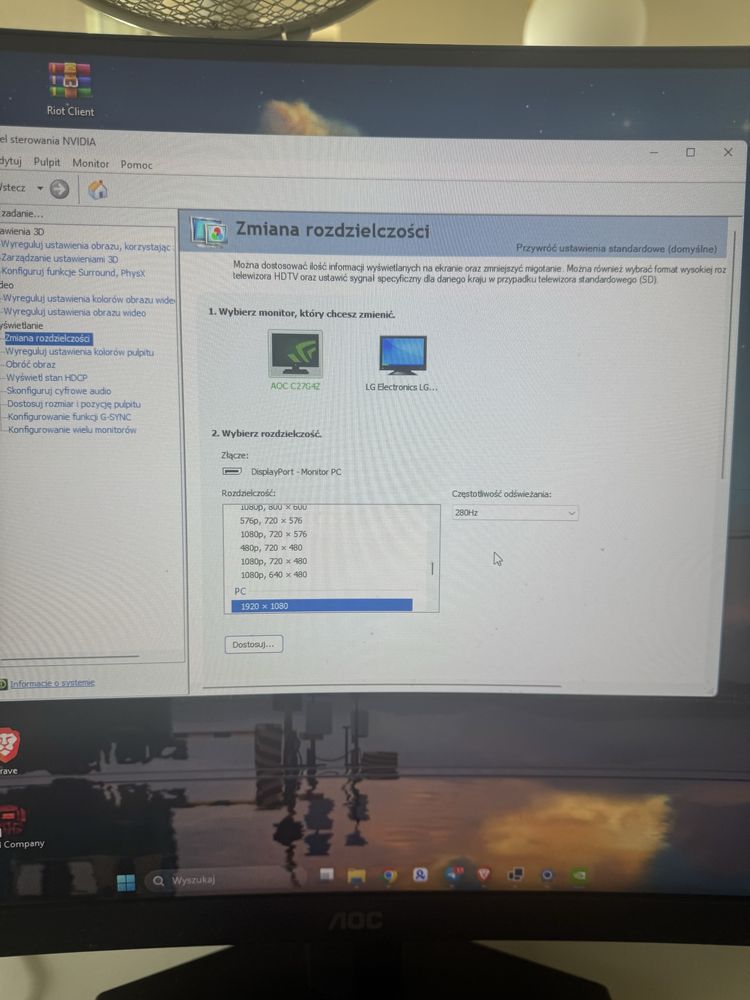 MONITOR 280HZ aoc c27g4z